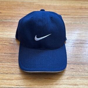 Vintage Nike Center Swoosh Snapback / 90s / Navy Blue